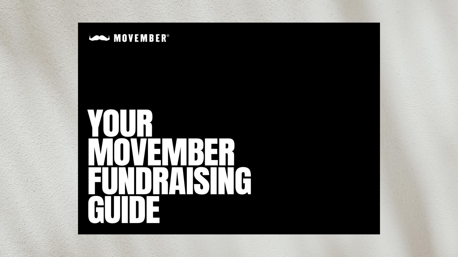 Image showing the front page of a Movember fundraising guide.