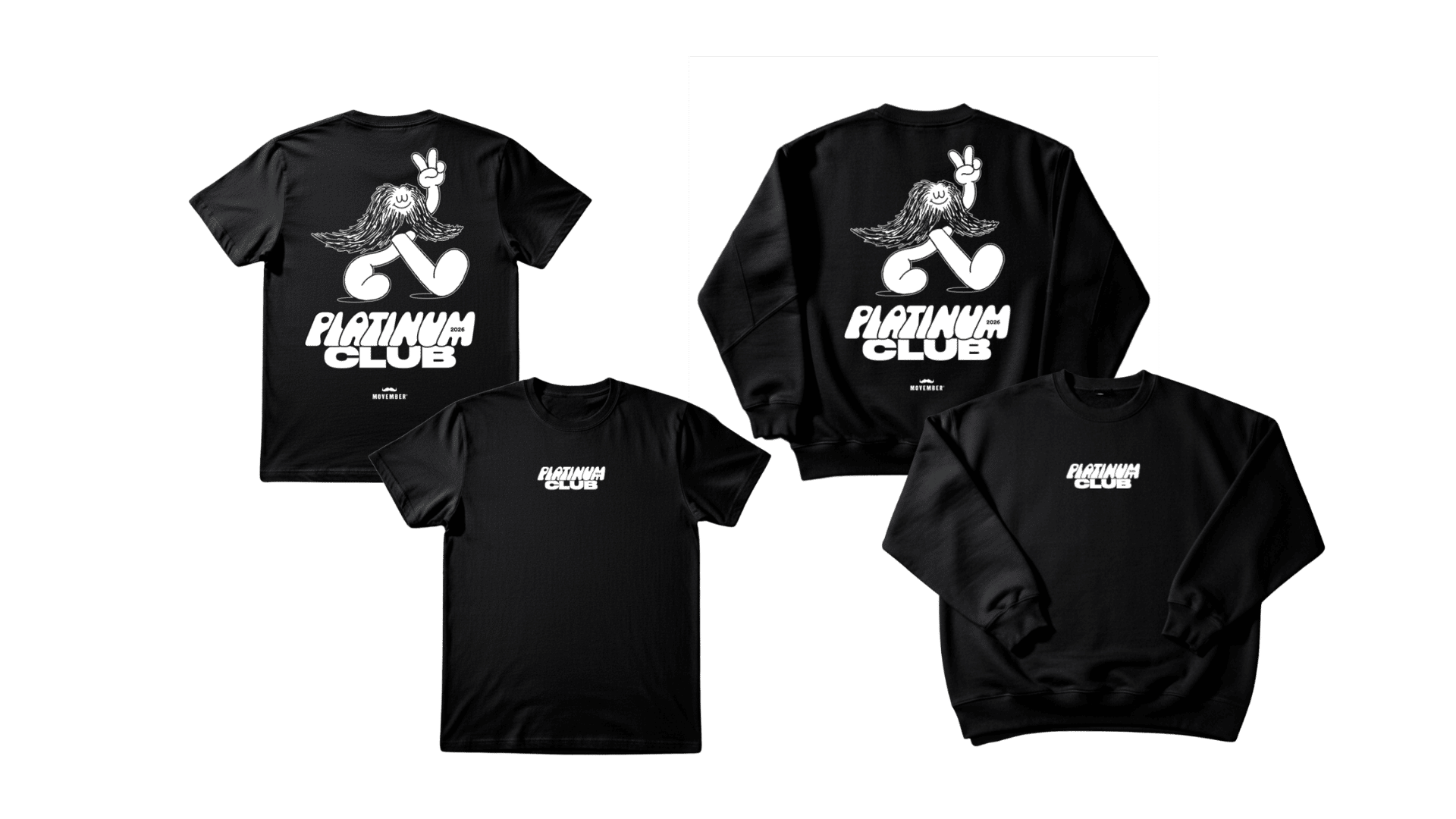 Photo of exclusive Movember Platinum Club merchandise.